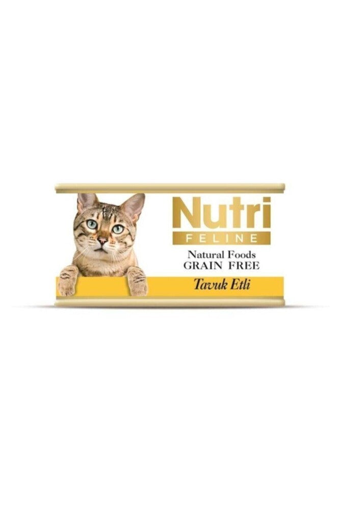 Nutri Feline Tahılsız Tavuk Etli Yetişkin Kedi Konservesi 85 GR | SRC: Barcode: 8699310420206